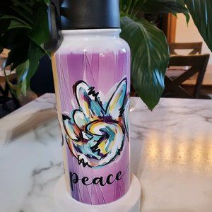 peace love paws 32oz Hydro Handle Bottle Tumbler 💜sale